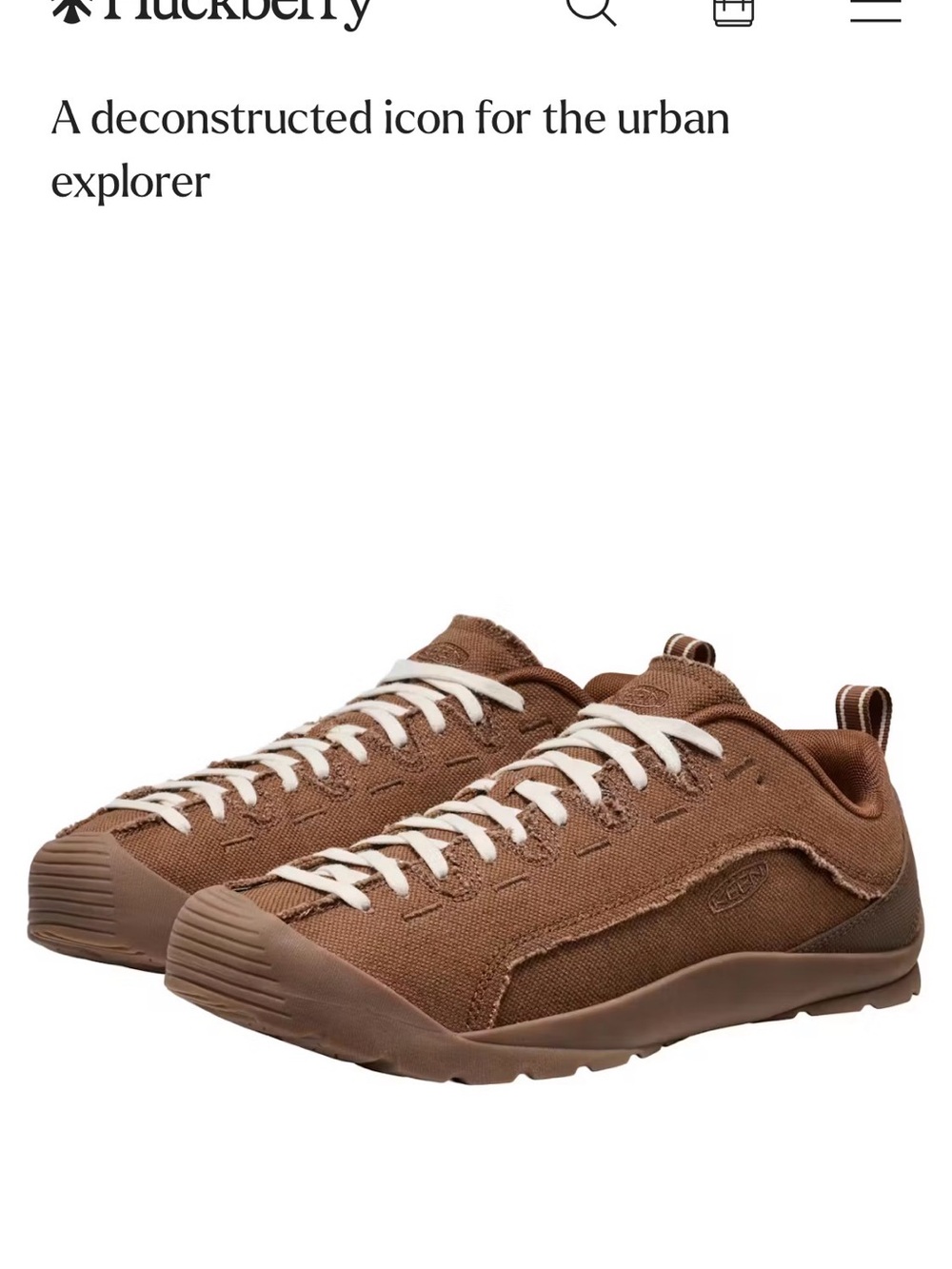 Keen Jasper Split Brown Canvas Men’s Shoes